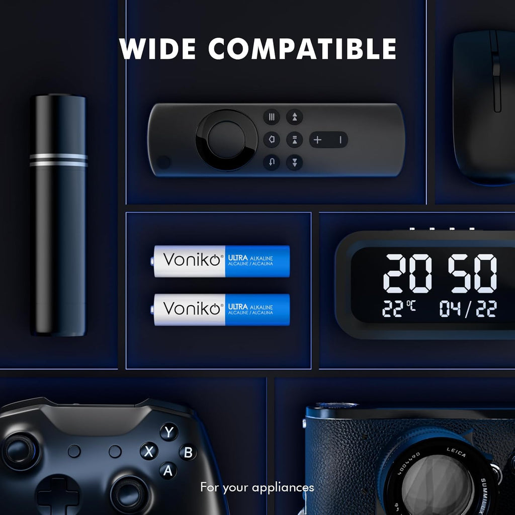 - Premium Grade AAA Batteries - 24 Pack - Alkaline Triple a Battery - Ultra Long-Lasting, Leakproof 1.5V Batteries - 10-Year Shelf Life