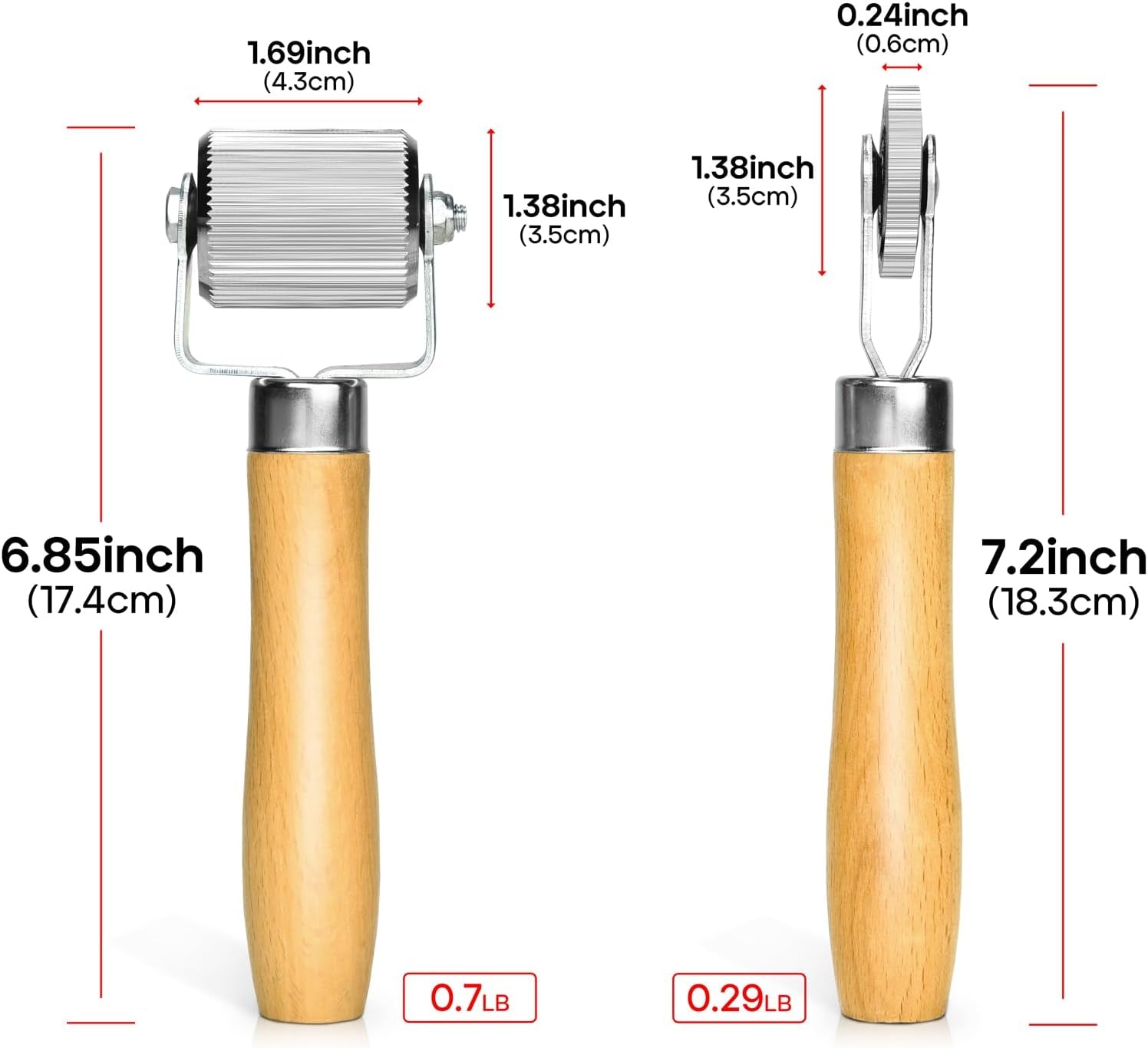 Car Sound Deadening Roller (2PCS, Width: 1.69In & 0.24In), Extremely Smooth Sound Insulation Roller Metal, Noise Deadening Car Sound Insulation Tool